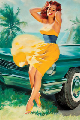 

RadhaKripa pin up girl Poster Paper Print(18 inch X 12 inch, Rolled)