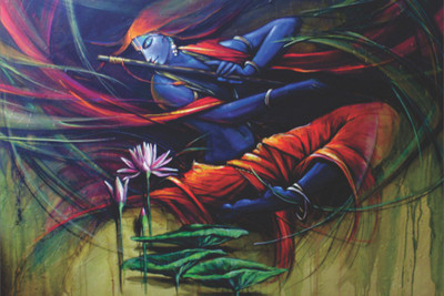 

RadhaKripa lord krishna Poster Paper Print(18 inch X 12 inch, Rolled)
