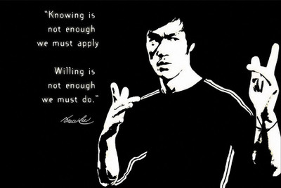 

RadhaKripa Bruce Lee Strength quote Poster Paper Print(18 inch X 12 inch, Rolled)