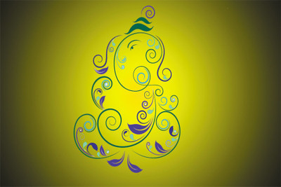 

BikriKendra Green Round ganesha Poster Paper Print(18 inch X 12 inch, Rolled)