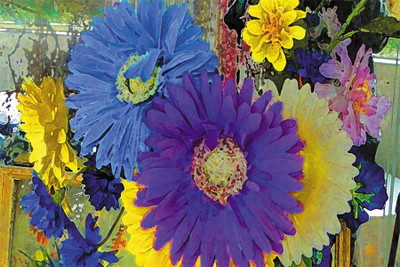 

RadhaKripa flowers in rain Paper Print(18 inch X 12 inch, Rolled)