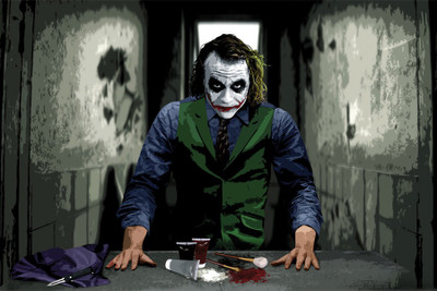 

RadhaKripa dark night joker Poster Paper Print(18 inch X 12 inch, Rolled)