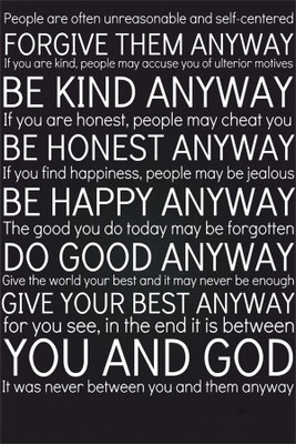 

RadhaKripa for give them anyway Poster Paper Print(18 inch X 12 inch, Rolled)