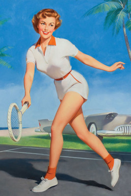 

RadhaKripa pin up tennis Poster Paper Print(18 inch X 12 inch, Rolled)