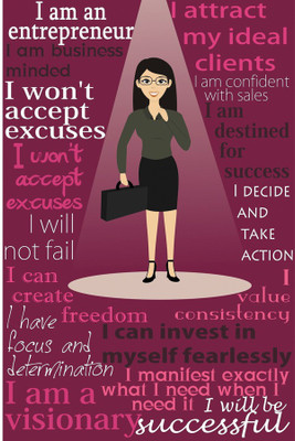 

RadhaKripa i will be successfull quotes Poster Paper Print(18 inch X 12 inch, Rolled)