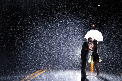 

RadhaKripa love in the rain Poster Paper Print(18 inch X 12 inch, Rolled)