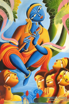 

RadhaKripa krishna panting poster Poster Paper Print(18 inch X 12 inch, Rolled)
