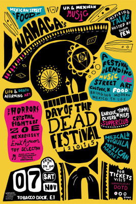 

RadhaKripa day of the dead festival poster Poster Paper Print(18 inch X 12 inch, Rolled)