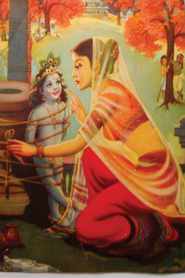 

RadhaKripa krishna with mother yashoda Poster Paper Print(18 inch X 12 inch, Rolled)