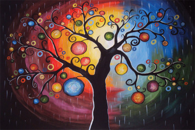 RadhaKripa Rain Tree Poster Paper Print(18 inch X 12 inch, Rolled)
