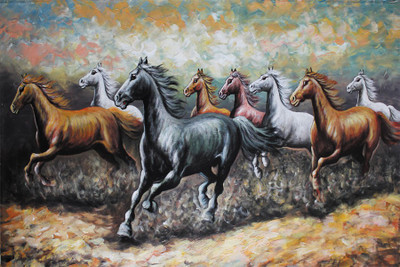 

RadhaKripa horse Action Poster Paper Print(18 inch X 12 inch, Rolled)