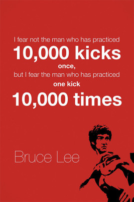 BikriKendra i fear not the man- bruce lee Poster Paper Print(18 inch X 12 inch, Rolled)