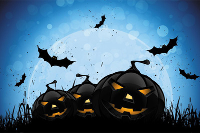 

BikriKendra pumpkins bats Poster Paper Print(18 inch X 12 inch, Rolled)