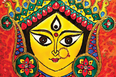 

RadhaKripa durga maa face Poster Paper Print(18 inch X 12 inch, Rolled)