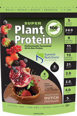 Summit Nutrition Organic Super Plant Protein Plant-Based Protein(0.499 kg, Chocolate)