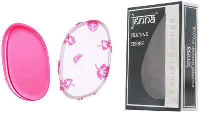 

Jenna Silicone Makeup Sponge - Beauty Sponge for Makeup, Concealer and Foundation – Make Up Applicator for Cosmetic Blending (RedFlower PinkLeaf)
