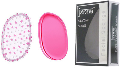 

Jenna Silicone Makeup Sponge - Beauty Sponge for Makeup, Concealer and Foundation – Make Up Applicator for Cosmetic Blending (PinkLeaf Star)