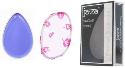 

Jenna Silicone Makeup Sponge - Beauty Sponge for Makeup, Concealer and Foundation – Make Up Applicator for Cosmetic Blending (RedFlower PurpleDrop)