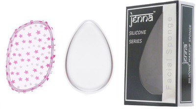 

Jenna Silicone Makeup Sponge - Beauty Sponge for Makeup, Concealer and Foundation – Make Up Applicator for Cosmetic Blending (TransparentDrop Star)