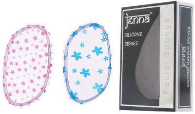 

Jenna Silicone Makeup Sponge - Beauty Sponge for Makeup, Concealer and Foundation – Make Up Applicator for Cosmetic Blending (BlueFlower Star)