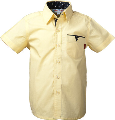 

Beanie Bugs Boys Solid Casual Yellow Shirt, Light yellow