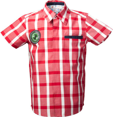 

Beanie Bugs Boys Checkered Casual Red Shirt