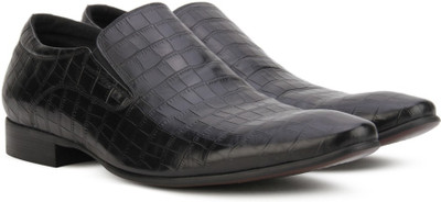 

Pavers England Genuine Leather Slip On For Men(Black