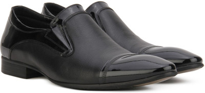

Pavers England Genuine Leather Slip On For Men(Black