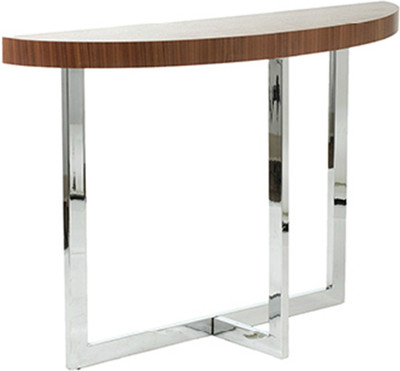 

Black Square Engineered Wood Console Table(Finish Color - walnut brown)