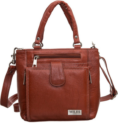 

Miles London Women Brown Genuine Leather Hand-held Bag