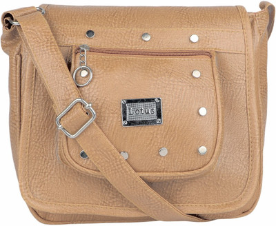 

K & A Traders Women Casual Brown PU Sling Bag