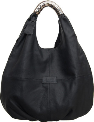 

Miles London Women Casual Black Genuine Leather Hobo