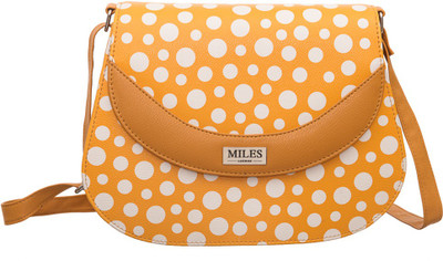 

Miles London Women Orange Rexine Sling Bag