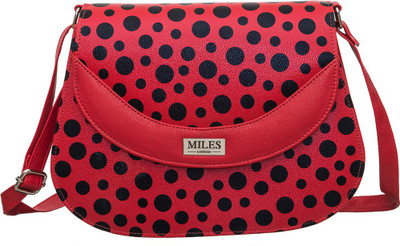 

Miles London Women Casual Red Rexine Sling Bag