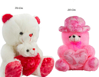 

Kashish Trading Company KTC Withe & Withe Baby Teddy And 28 Inch Get A Free Pink Teddy Bear 10 Inch . - 28 inch(Multicolor)