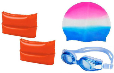 

Indigo Creatives Kids Boy Girl Swimming Kit with Arm Bands Goggles Cap 102 Swimming kit