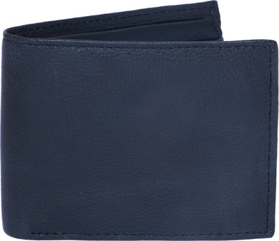 

Leather Hub Men Black Genuine Leather Wallet(5 Card Slots), White
