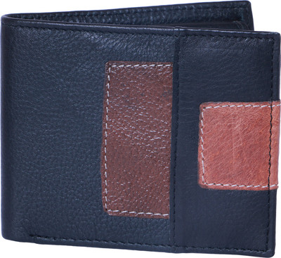 

Leather Hub Men Black Genuine Leather Wallet(5 Card Slots), White