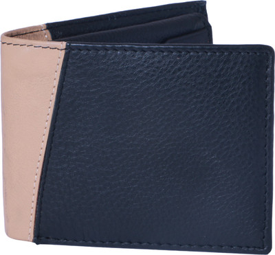 

Leather Hub Men Black Genuine Leather Wallet(5 Card Slots), White
