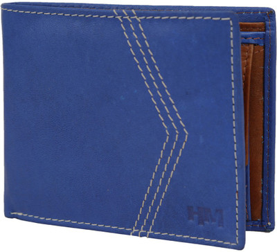

Hidemaxx Men Blue Genuine Leather Wallet(3 Card Slots), Indigo