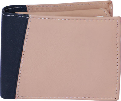 Leather Hub Men Tan Genuine Leather Wallet(5 Card Slots), White