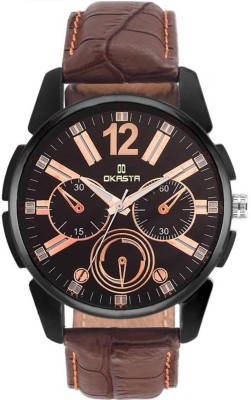 OKASTA OK1032 High Quality Eligent Chronograph Pattern Brown Analog Watch  - For Men   Watches  (OKASTA)