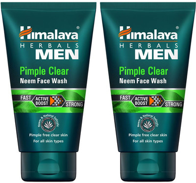 HIMALAYA MEN Pimple Clear Neem  (pack of 2) Face Wash(200 ml)