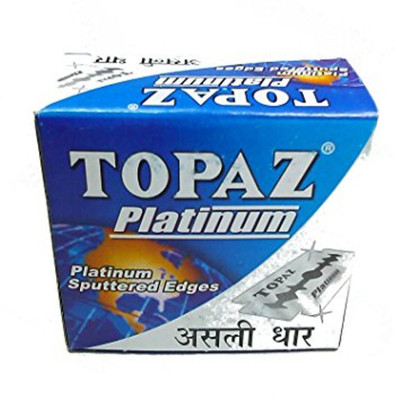 

Topaz 150 pcs Razor's Blades Platinum Sputtered Edges (10 tucks of 10 blades each)(Pack of 150)