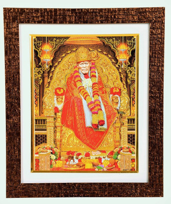 

BM Traders Bm Traders Golden Zari Work Photo Of sai Baba In Copper Color Brick Finish Wooden Frame Decorative Showpiece - 36.83 cm(Wooden, Multicolor)