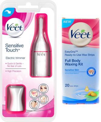 Veet SENSITIVE TOUCH+FULL BODY WAXING KIT Cordless Trimmer Flat 58% Off