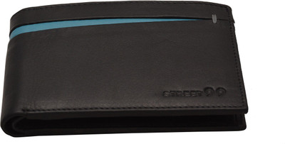 

STREET 99 Men Black, Blue Genuine Leather Wallet(8 Card Slots)