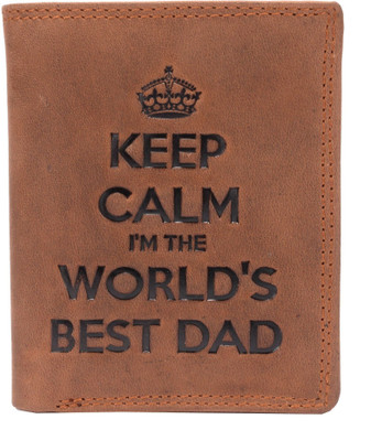 

Hide Stitch Men Brown Genuine Leather Wallet(5 Card Slots)