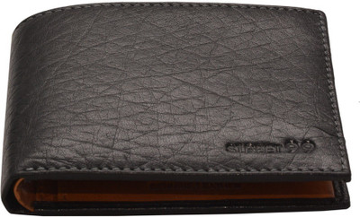 

STREET 99 Men Black, Tan Genuine Leather Wallet(8 Card Slots)