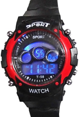Hala Red In Black Sport Digital Watch  - For Boys & Girls   Watches  (Hala)